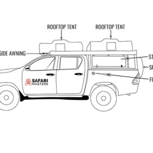 Hilux 4 places, 2 tentes